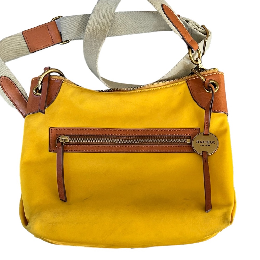 Margot Camile Yellow Nylon Crossbody Bag